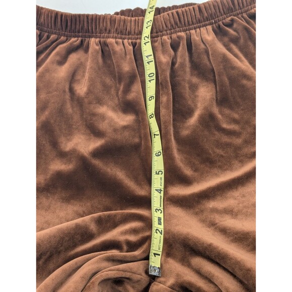 Diane Von Furstenberg The Color Auth. Brown Velvet Sweatsuit Lounge Set Size 2X - Picture 8 of 10